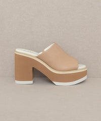 Oasis Society Maren - Layered Platform Heel Slides