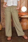 Satin Cargo Pants