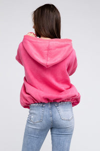 Stitch Detailed Elastic Hem Hoodie