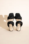 BUGGY-S Braided Stras Mule Heels