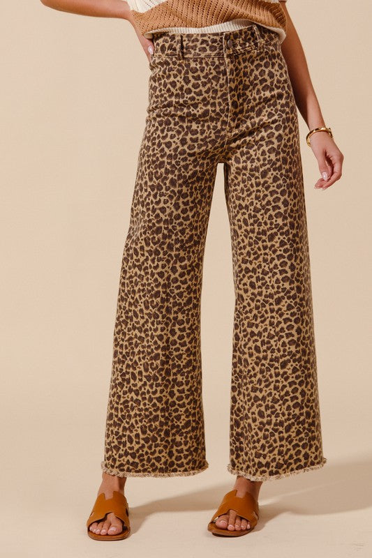 Victory Spots Wide Leg Jeans