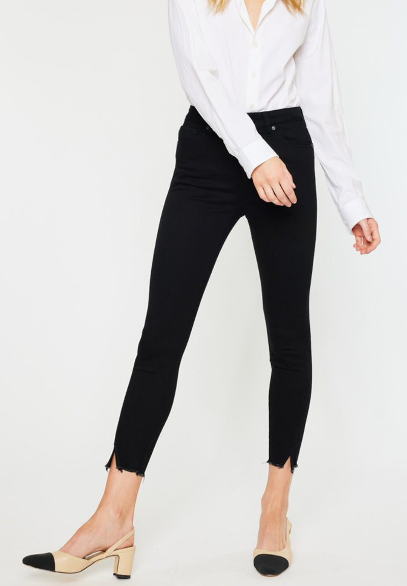 Black High Rise Ankle Skinny